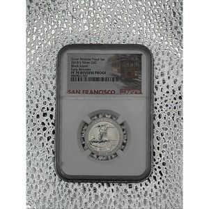 2018-S PF70 Silver Block Island Quarter NGC Limited Edition